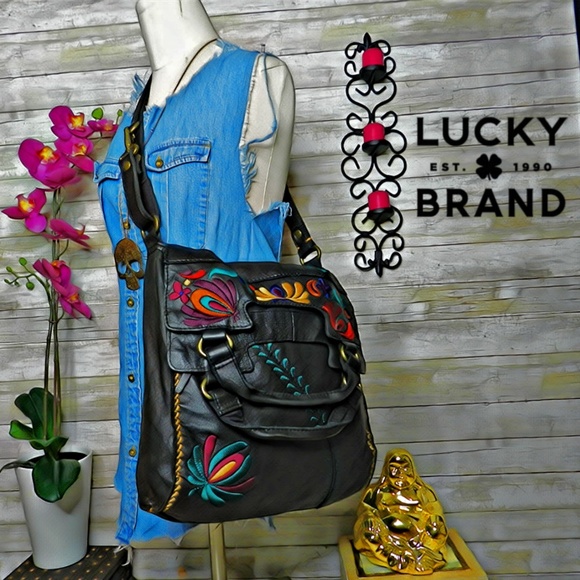 Lucky Brand Handbags - RARE Lucky Brand Abbey Road Embroidered Crossbody